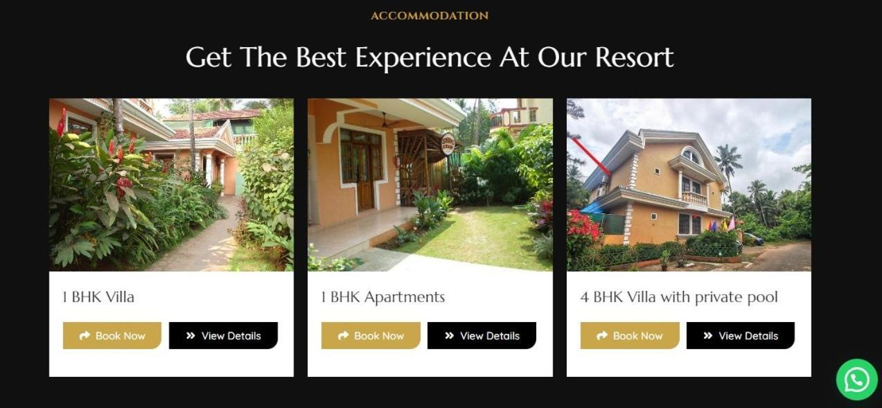Goa Garden Resort - 5Bhk Villa With Private Pool, 4Bhk Villa, 1Bhk Villa At South Goa Colva Exterior photo